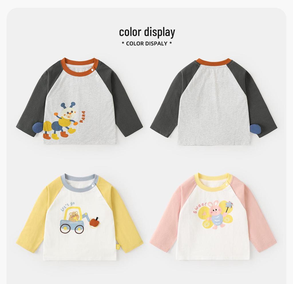 Kaka Panda Pojkar och Flickor Långärmad Vår T-shirt - Trendig Baby Casual Lager på Lager Topp