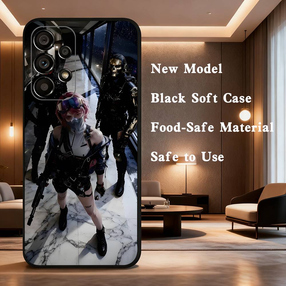 Game Delta Force For Samsung Galaxy A73,J7,22,Note,72,41,31,8,9,52,71,53,32,Soft Black Silicone Cover Case