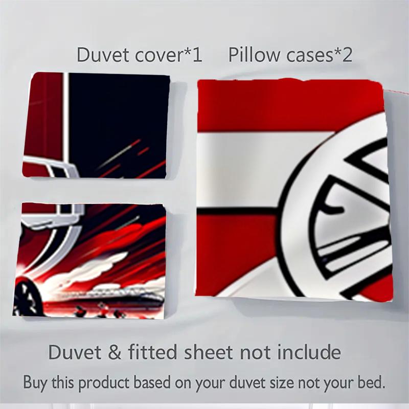 Juego de Ropa de Cama para el Hogar con el Escudo del Arsenal Football Club (3 Piezas) - Traje Universal de Tres Piezas para Dormitorio, Habitación de Invitados, Sala de Estar, Hotel - Regalo Perfecto para Af