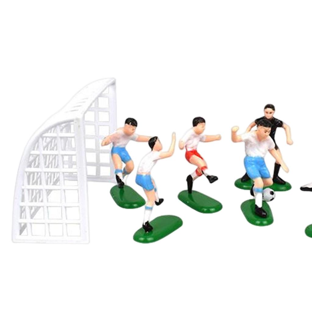 Soccer Cake Toppers Players Fittings DIY Decor for Football Theme Party