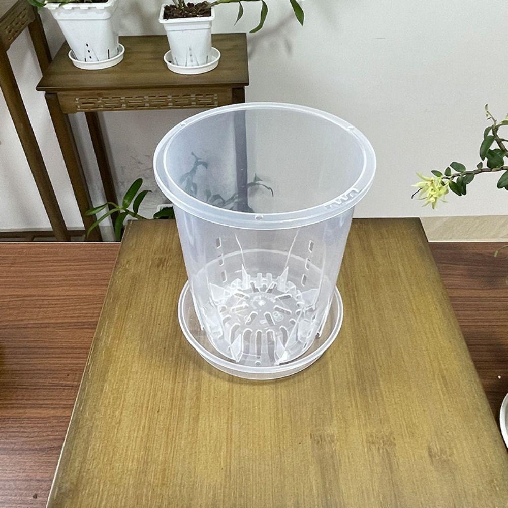 Breathable Root Control Transparent Flower Pot Plastic Planting Pot  Garden