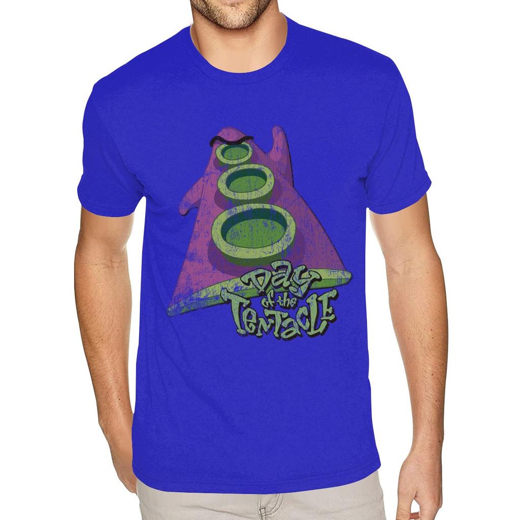 3D Printed Day Of The Tentacle (Distressed) Tees Custom Short Sleeve Valentine's For Men Small Size Black T-shirts