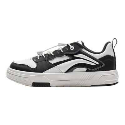 Li Ning Kids Trail Running Lifestyle Series Comfortable Versatile Durable Rebound Low-Top Casual Shoes Kids Sneaker Black White YKCV108-3