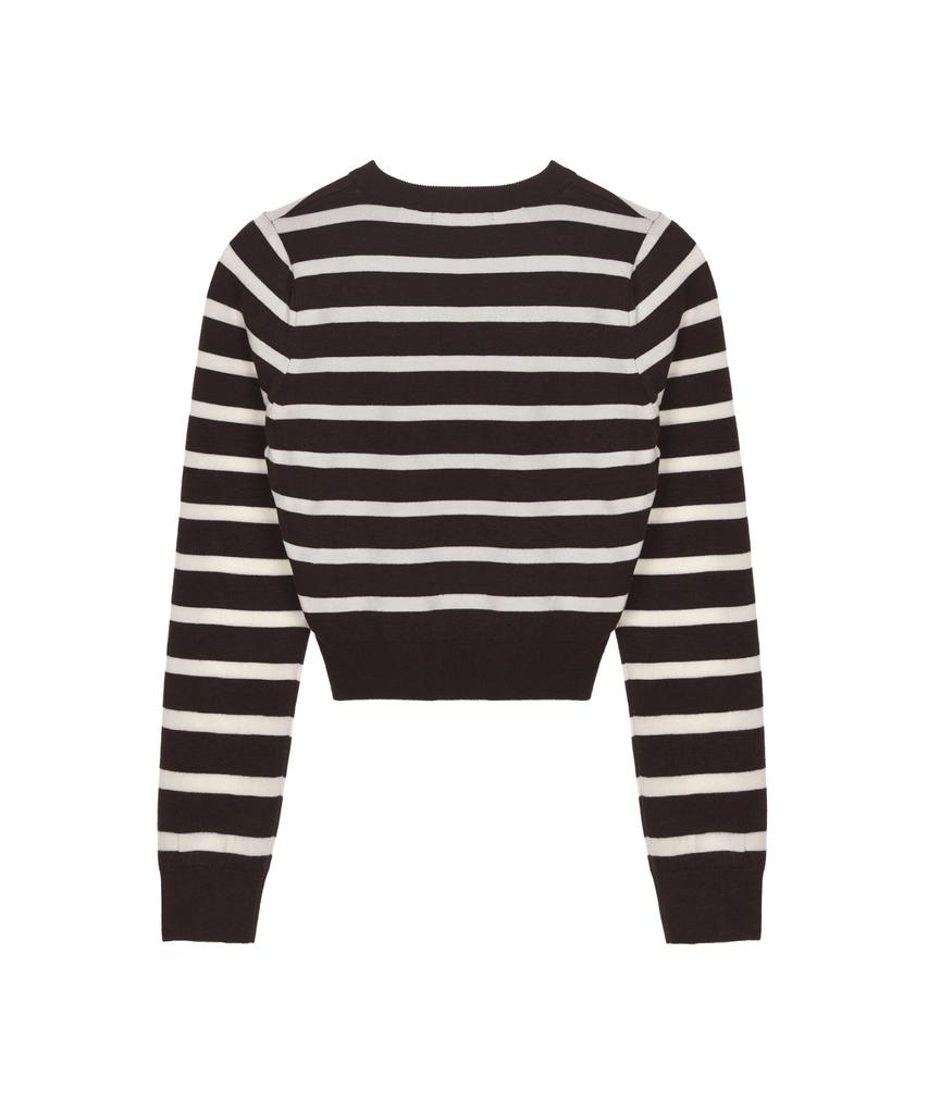 Nigaennikol Mini Butterfly Signature Stripe Knit_Brown