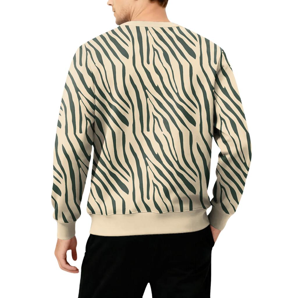 Men's Round Neck Fleece-Lined Thick Solid Color Sweatshirt