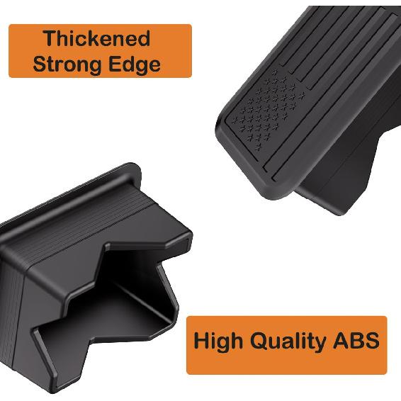 Ram 1500 Bed Rail Caps Covers, Stake Pocket Compatible with Dodge Ram -2024 2025Truck Tonneau Covers Accessories(Set of 2) (Black)