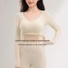 Autumn-Winter Women's Cashmere Seamless Antibacterial Thermal Underwear Set
