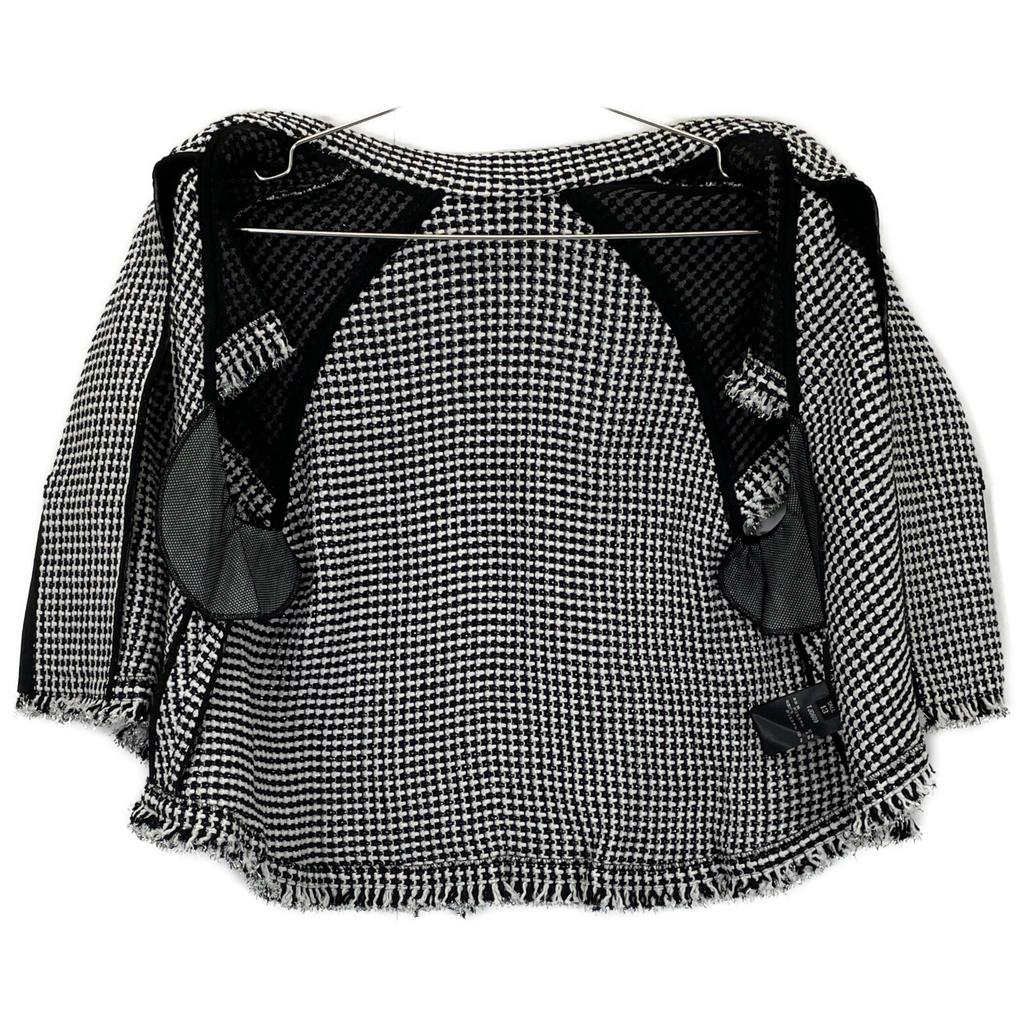 TAE ASHIDA Black X White Tweed Jacket TJ0609 Jacket 13 blackUsed