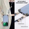 For Xiaomi 17 Pro Case Carbon Fiber Texture PU + PC + TPU Anti Drop Phone Cover with Crossbody Lanyard