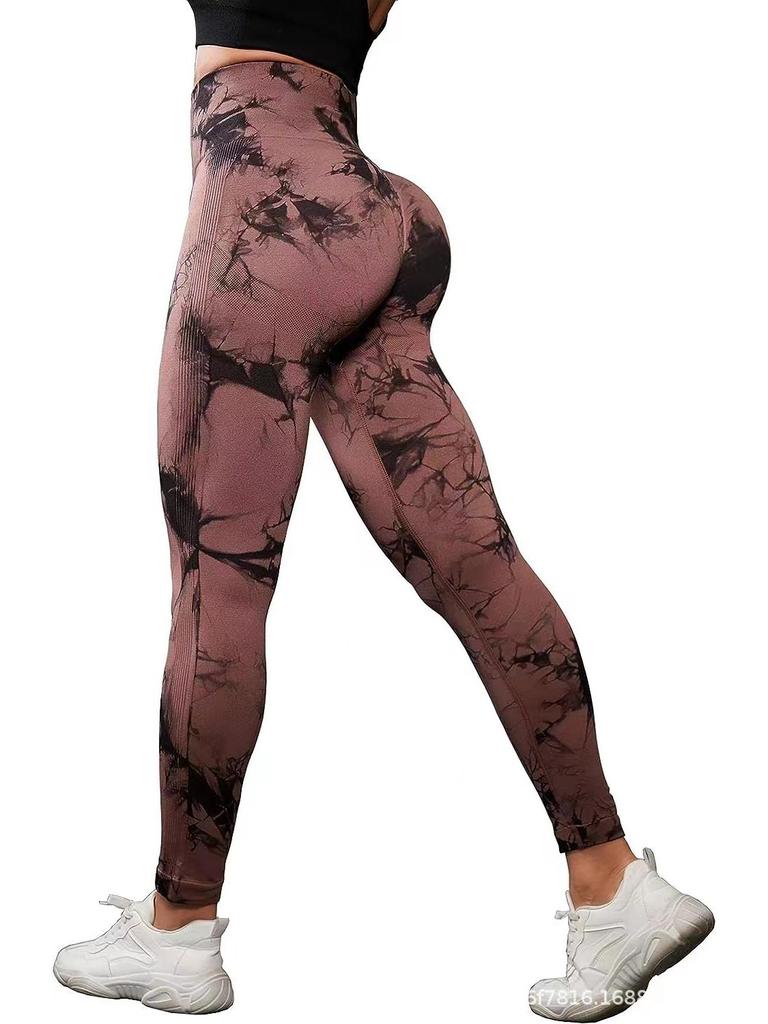 High-Waist Tie-Dye Quick-Dry Butt-Lifting Yoga Pants