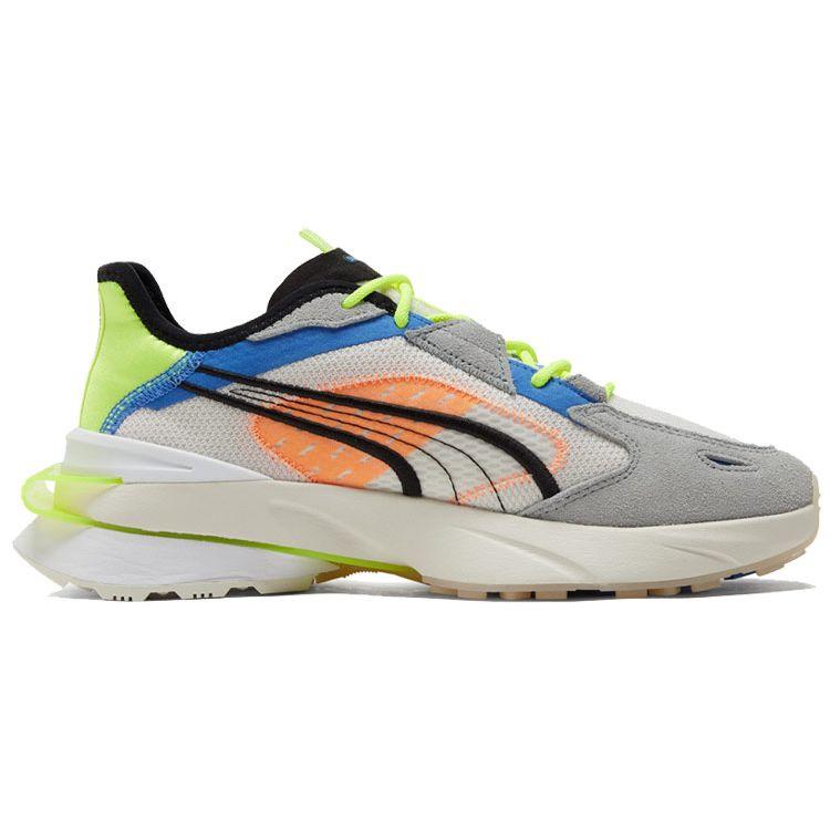 Puma Teniși unisex PWRFRAME OP-1 Abstract Nimbus Cloud Yellow Alert, crem și alb, 382649-02