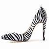 Módní sexy žena ukázala vysoké podpatky lodičky Zebra vzor jarní příležitostné ženy boty