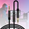 Audio Cable Stable Transmission Anti-interference Built-in MIC 3.5mm Male to Male Audio Wire for Headphone
