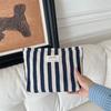 39211 Fresh Striped Cosmetic Bag Women's Wash Bag Bag Storage Bag Large Capacity Portable Simple Hand Cosmetic Bag