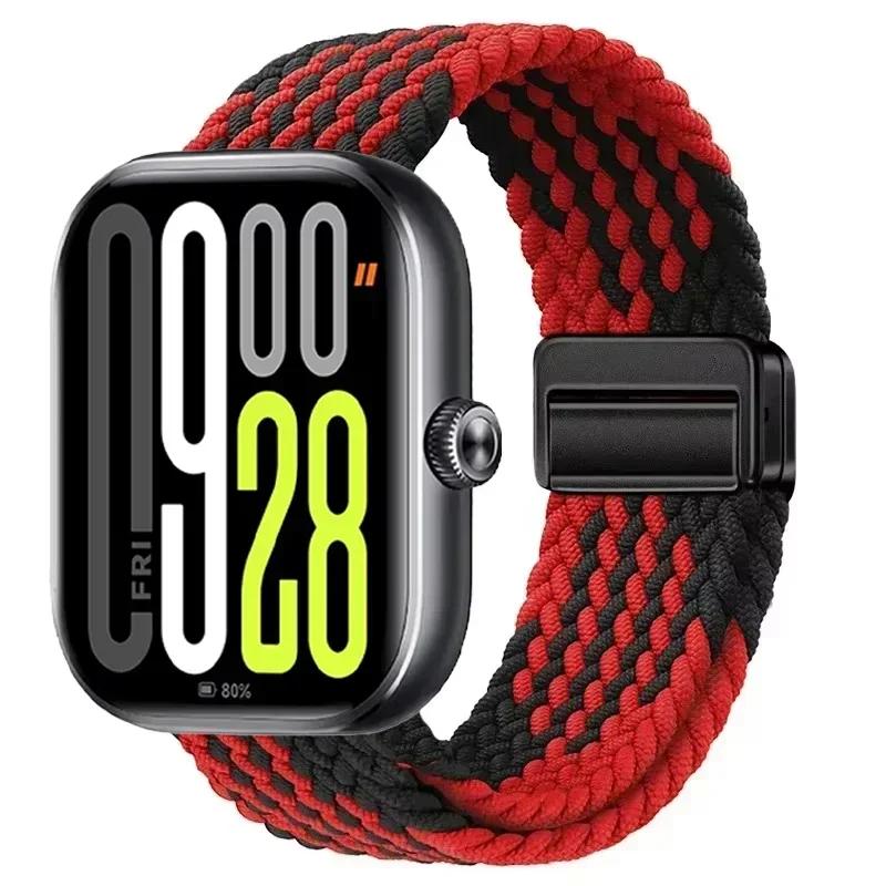 Magnetic Loop for Xiaomi Redmi Watch 4 5 Strap Adjustable Braided Sport Nylon Replacement bracelet for Miband 8 pro/9 pro band