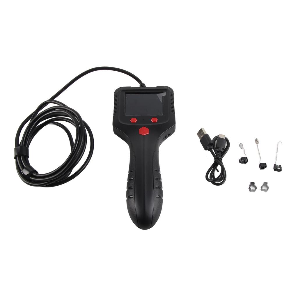 Industrial Endoscope 2.4in HD Screen Handheld ABS Housing Borescope Inspection Camera for Factory 6.6ft Cable