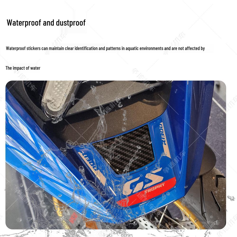 2024 BMW R1300GS Motorcycle 3D Epoxy Resin Red Blue Waterproof Sticker Kit