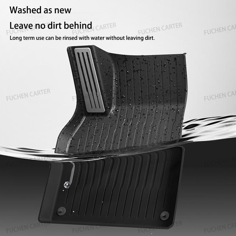 For Tesla New ModelY Juniper2025 2026 TPE metal pedal foot pad Waterproof Luggage Mat Wear-resistant Foot Pads ModelY Trunk Mats