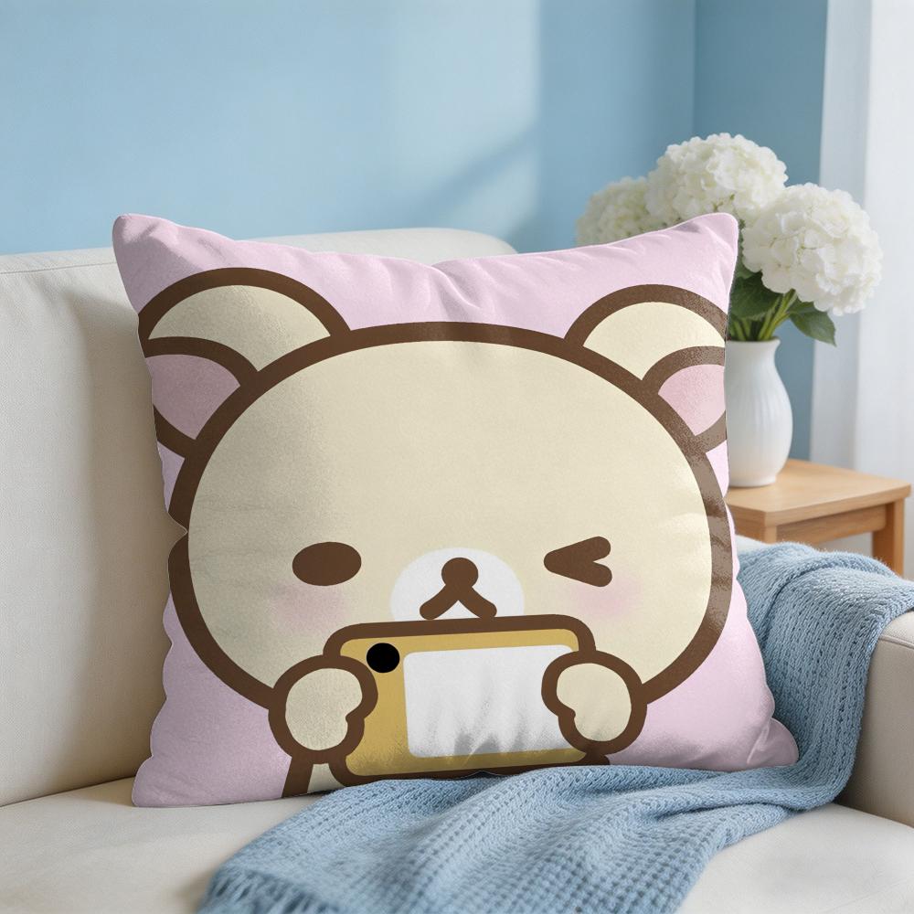 Cute Cartoon Anime RRilakkuma Cushion Cover Square Pillow Bedroom Sofa Leisure Comfort Living Room Home Decoration X