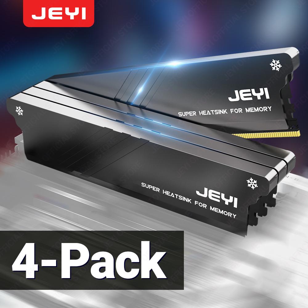 JEYI RAM Heatsink Cooler with Thermal Pads - Universal DDR2 DDR3 DDR4 DDR5 Memory Cooling for PC Desktop, DIY Heat Dissipation