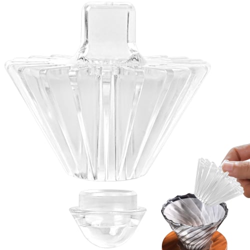 HannaFires V60 & Basket 2-in-1 Coffee Filter Holder - Handy Hand Drip Accessory, Paper Filter Support Tool