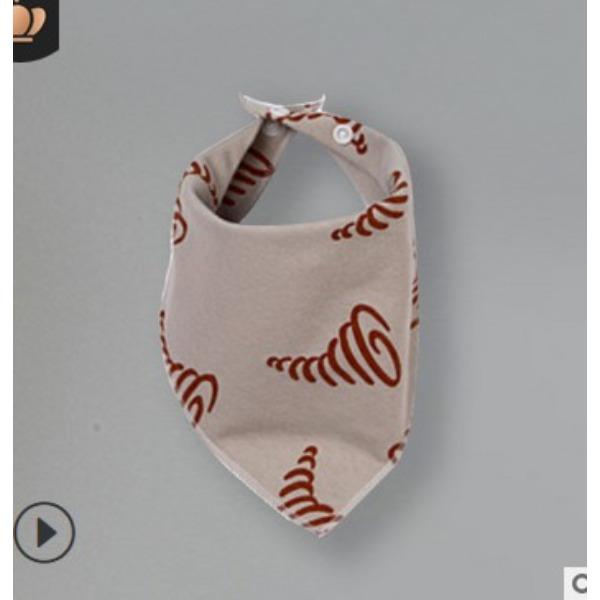 Baby Bibs Triangle Double Cotton Bibs Cartoon Print Saliva Towel Baby Boys Girls Feeding Apron Cotton Bandana Bibs Burp Cloths