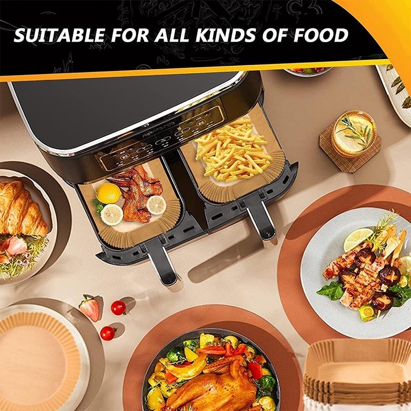 Premium Air Fryer Silicone Oil Paper Food-grade Heat-resistant Baking Sheets For Air Fryer And Oven Of 100)