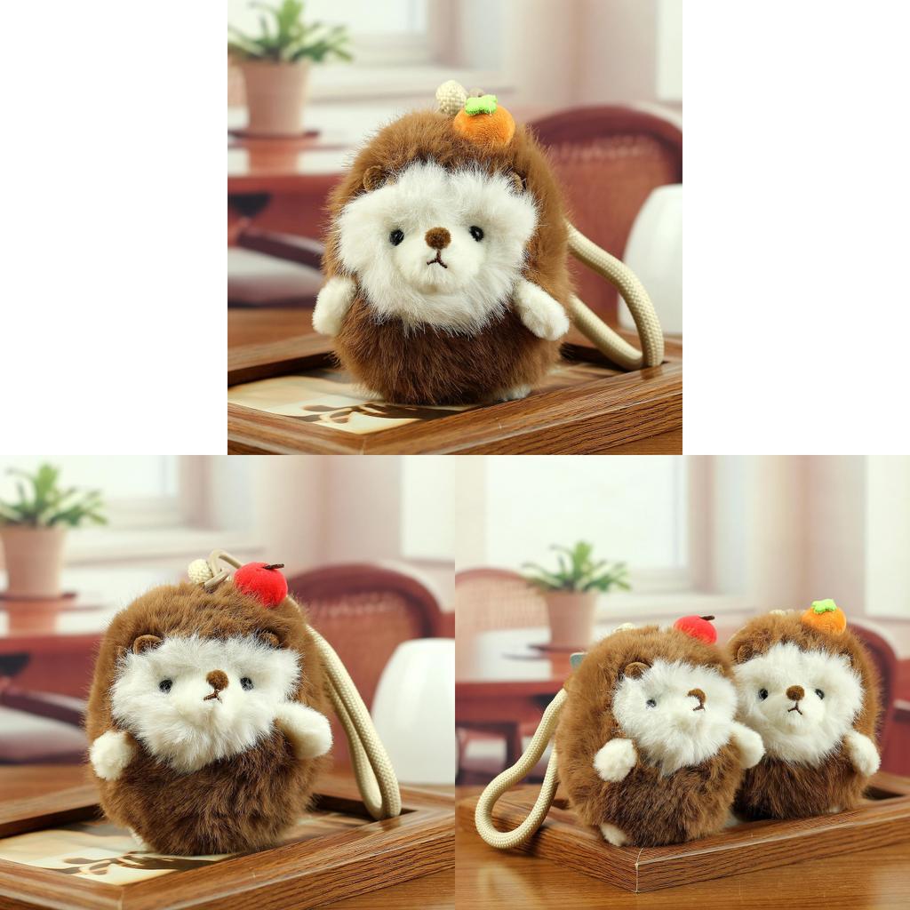 Plush Hamster Keychain With Pp Cotton Filling For Gift Or Bag Decor