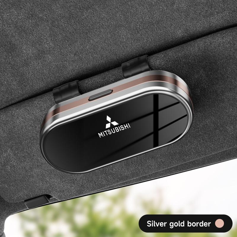 Bilglasögonklämma Solglasögonlåda För Mitsubishi Eclipse Lancer Colt I200 Triton Ralliart Solskydd Glasögon Kort Biljett Hållare