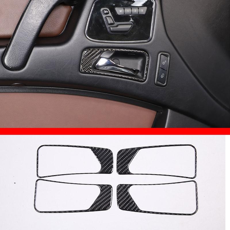 Soft carbon For Mercedes Benz G class W463 2013-18 Car Air Outlet Door Handle Trim sticker Inner & Outer Decoration Accessories