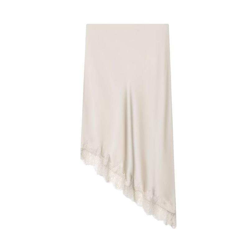2025 Stylish European & American Lace Silk Satin Skirt - Sexy, Fashionable Women's Clothing