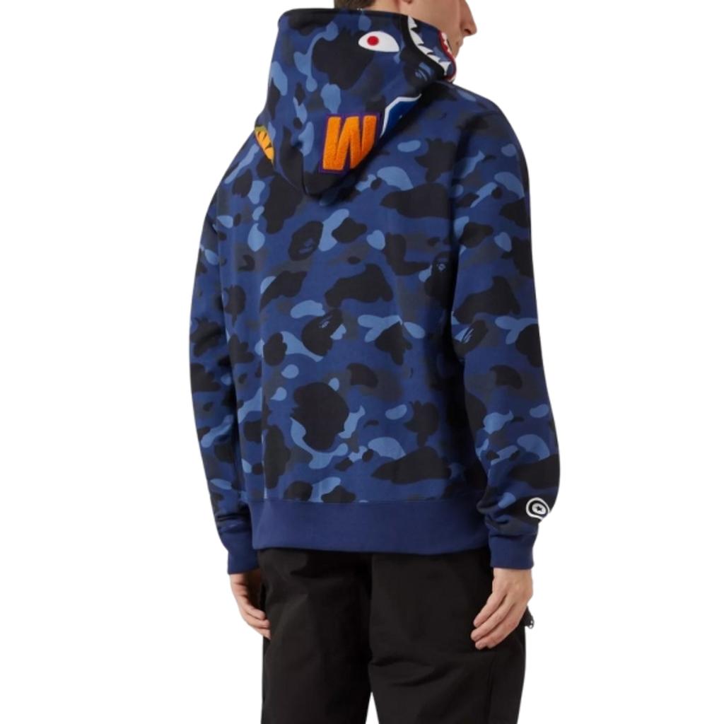 Mikina s plným zipem Bape Camo Žralok Modrá