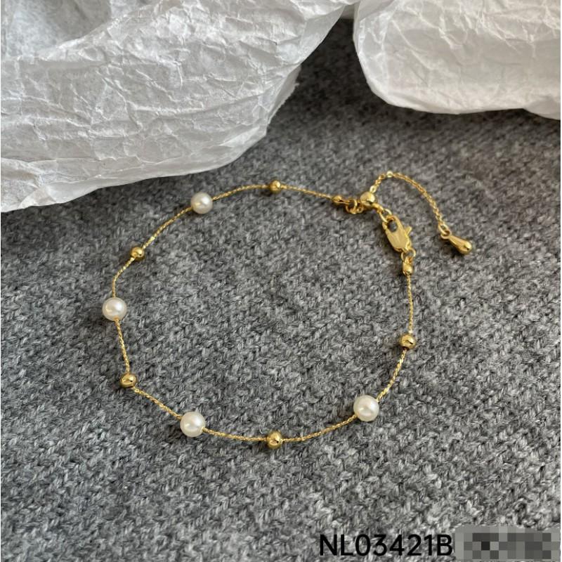 Handmade Floral Pearl Bracelet Women With Freshwater 18K Gold Plated Alloy Sweet Elegant Jewelry Accessory