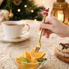 Weihnachtsgabel/Löffel, Langlebiger Edelstahl, mit Niedlicher 3D-Weihnachtspuppen-Dekor Besteck, für Festliches Zuhause Restaurant