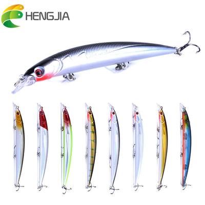 HENGJIA 8pz Minnow Fishing Lure con occhi 3D Hook Bionic Pike Bass Bait Fishing Tool
