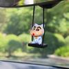 5 Types Anime Crayon Shin-chan Action Figure PVC Model Toys Doll Car Ornaments Hanging Pendant Rearview Mirror Gifts