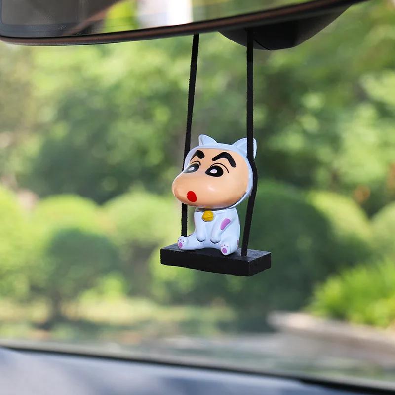 5 Types Anime Crayon Shin-chan Action Figure PVC Model Toys Doll Car Ornaments Hanging Pendant Rearview Mirror Gifts