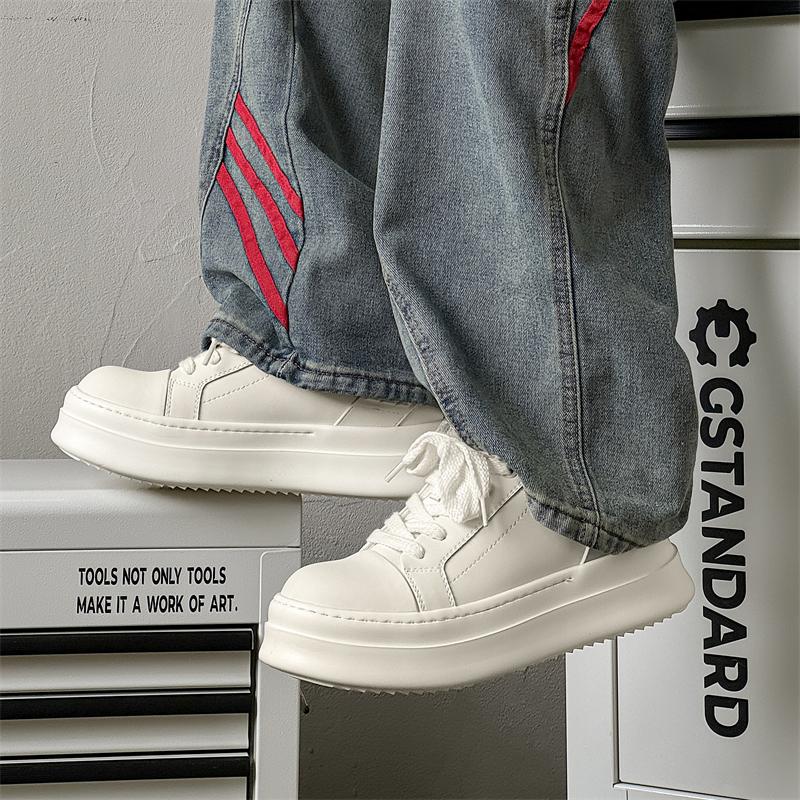 Men's Thick Soled Casual Board Shoes Fashionable Minimalist Designer Style Outdoor Leisure Party Daily Trendy Youth Shoes Hot