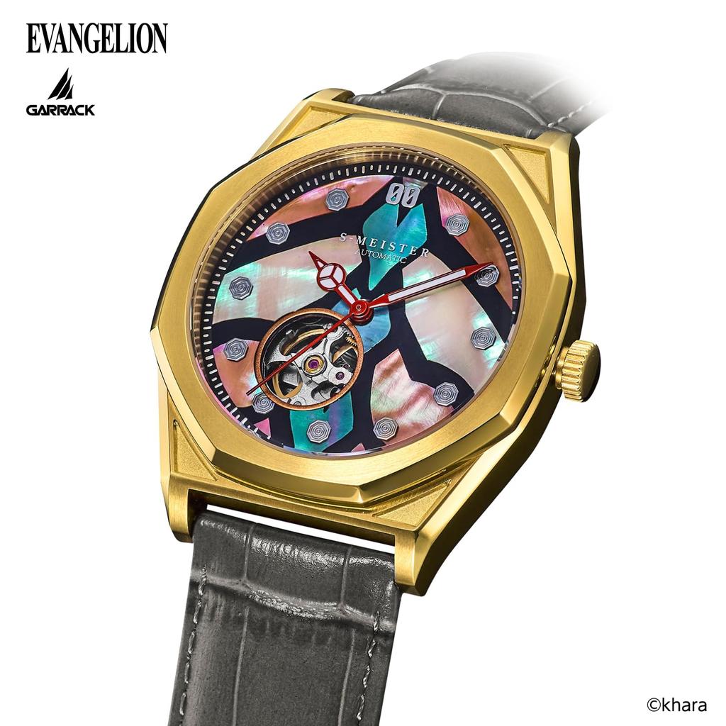 GARRACK Shin Evangelion Collaboration Watch Model Automatic 5ATM Waterproof Mineral Glass Multicolor Dial Unisex Unit-00 SMS-EVA-41-0