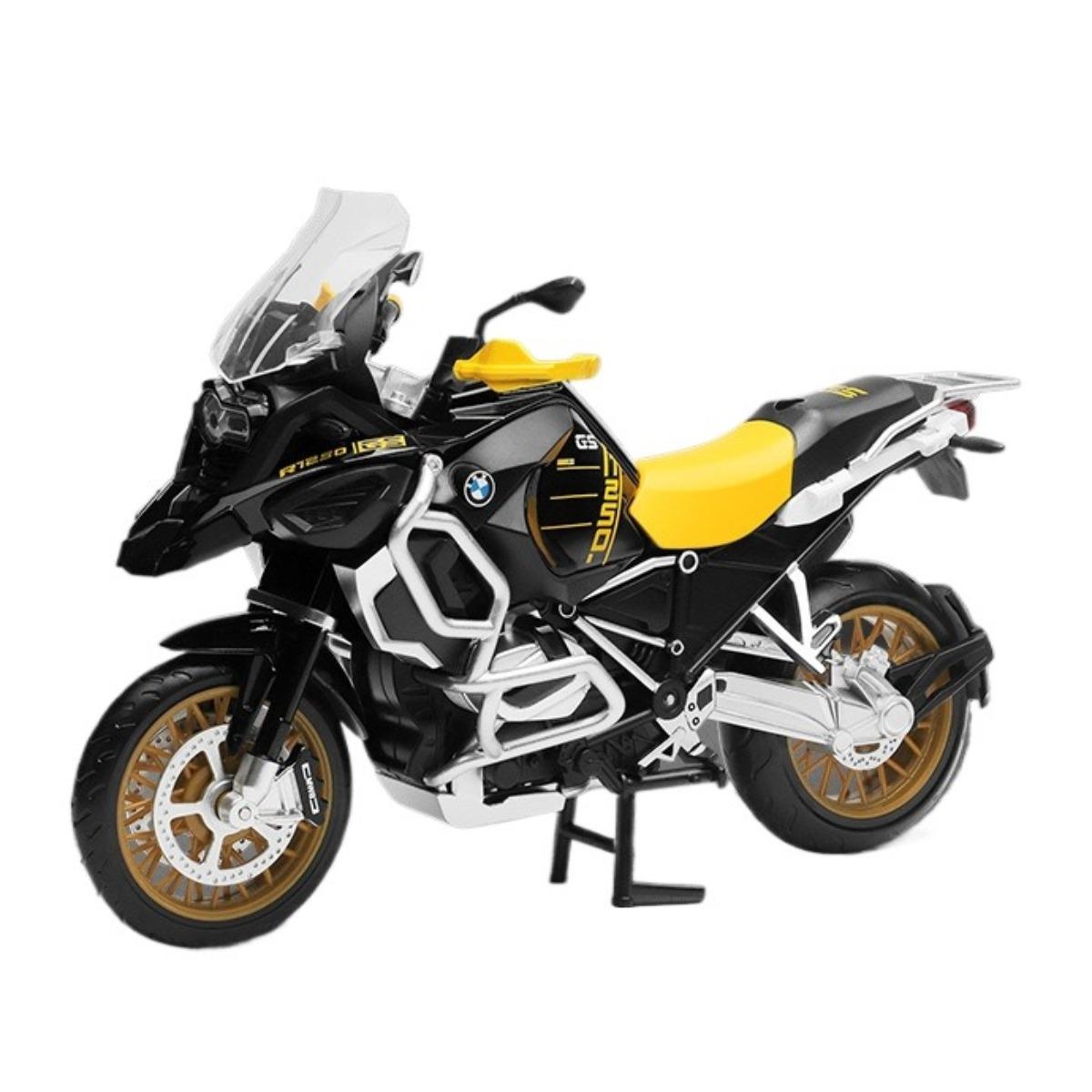 

1/12 BMW R1250 GS Model Alloy Diecast Motorcycle Home Decoration Ornaments Miniature Vehicle Model Children Toy Present жовтий