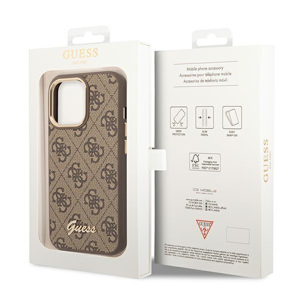 Guess Guhcp14Xhg4Shw Iphone 14 Pro Max6,7 Brązowy/Brown Hard Case 4G Vintage Gold Logo