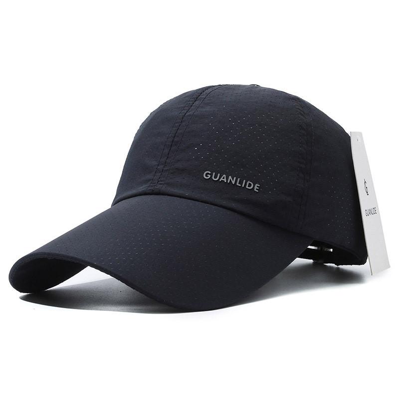 Trendy Black Baseball Cap Adjustable With Quick Dry Fabric For Active Lifestyle