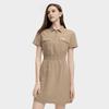 FILA X Magic Stick Collaboration Solid Color Fashion Casual Polo Dress Women dresses Khaki F11W329306FDK