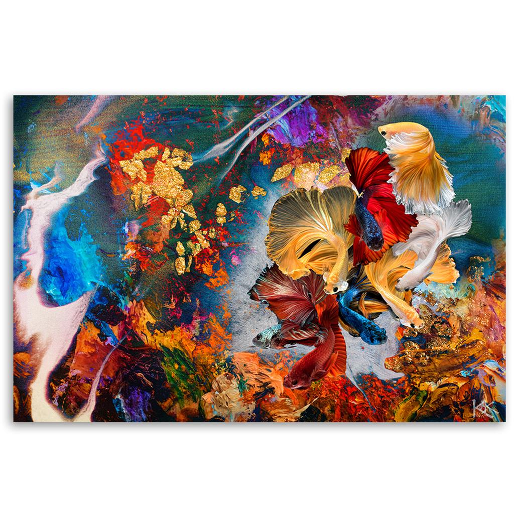 Canvas Print Colourful Fish Abstract