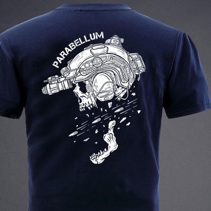 Parabellum The Fired Bullet Fashion  T-Shirts Streetwear 100% Cotton Loose Tops Breathable Tee Military Enthusiast