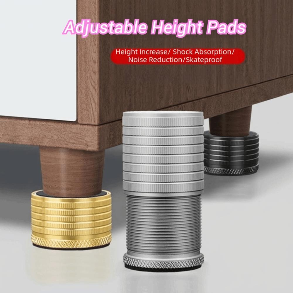 Non-Slip Furniture Leg Booster Pad Leveling Adjustable Feet Height Increaser Bed