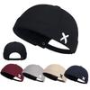 Solid Color Dome Hat Adjustable Brimless Hat Unisex Bonnet Beanies  Boy Girls