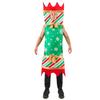 Adult Christmas Cracker Costume Men Funny Christmas Party Props Festival Theme Red and Green Gold Jumpsuits