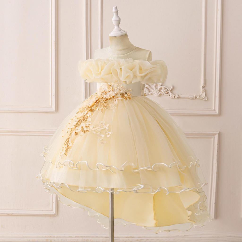 Children's Princess Embroidered Formal Piano & Party Dress