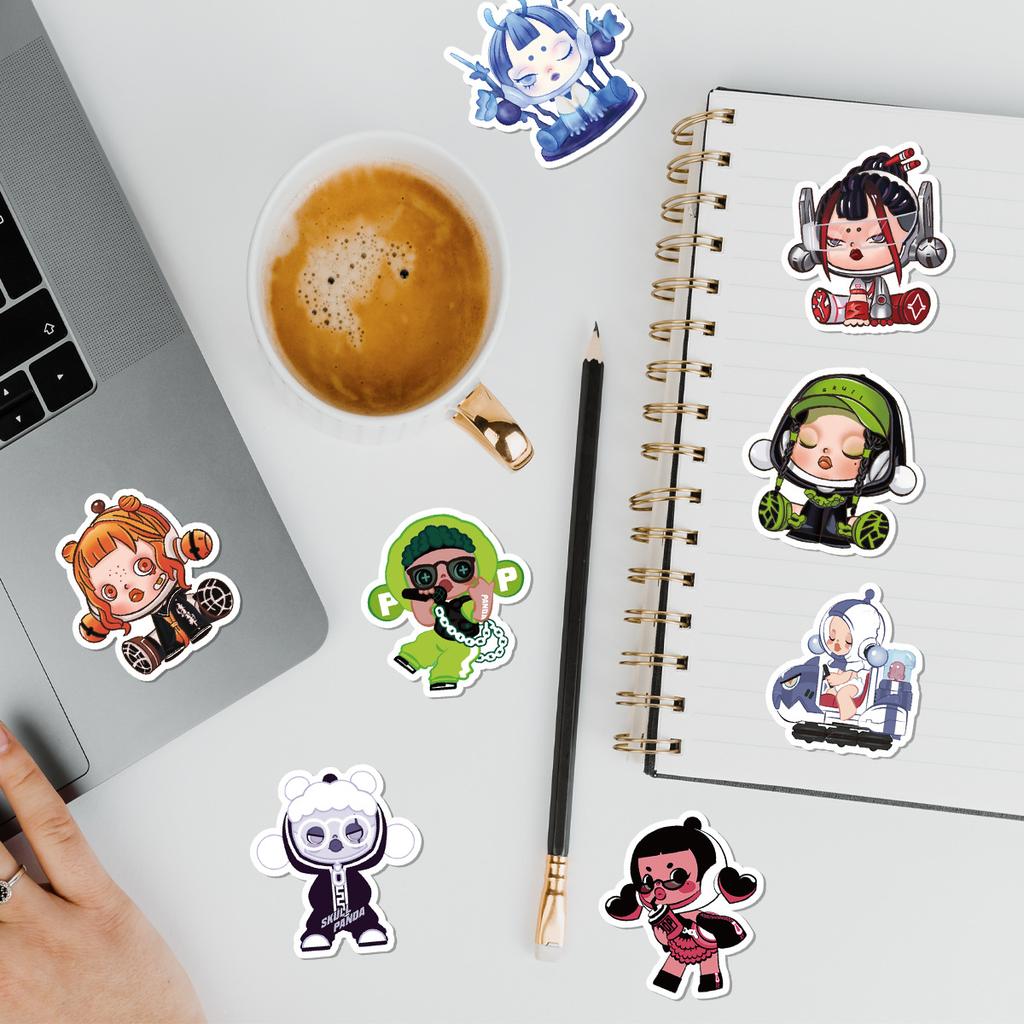 50 Cute Wind Bubble Matte Graffiti Stickers Water Cup Computer Waterproof Decorative Stickers Children's Cute Stickers